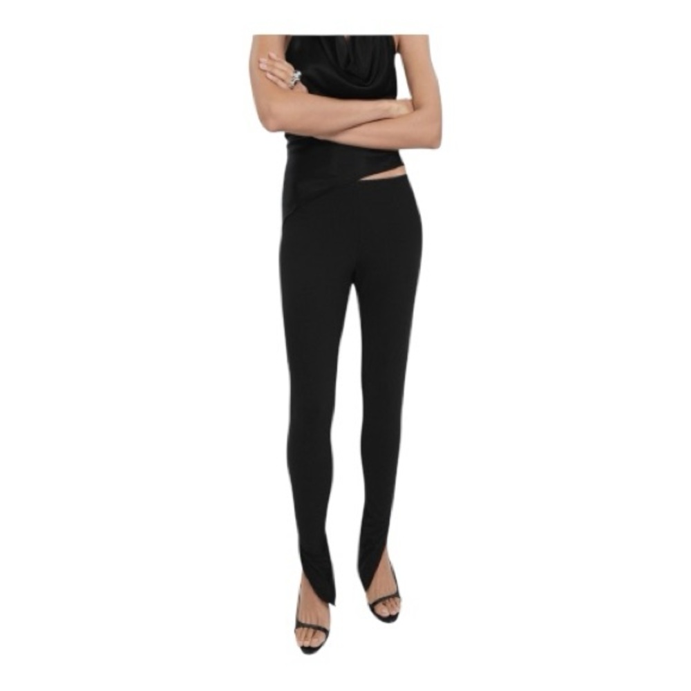 Black High-Waist Stirrup Leggings